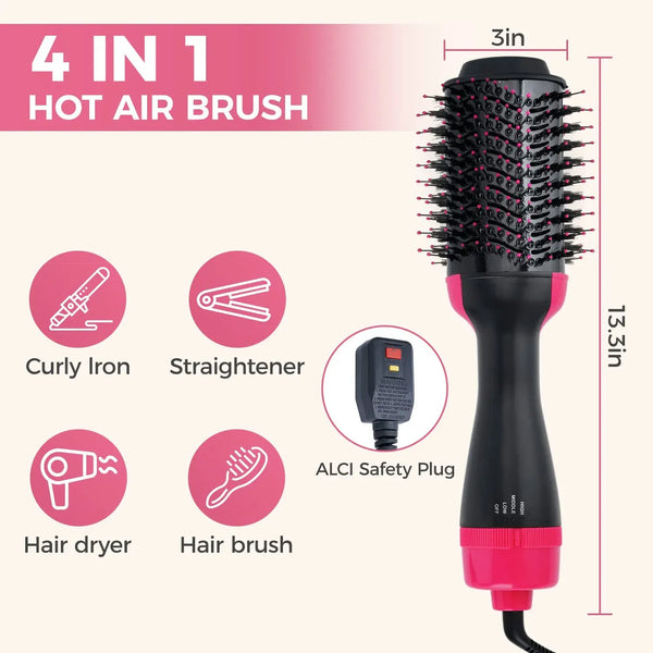 4 in 1 Hot Hair Dryer, Straightener, Curler